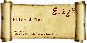 Eiler Ábel névjegykártya